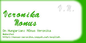 veronika monus business card